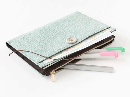 Midori Yuru Log Notebook B6 Cover (PVC & Cloth)
