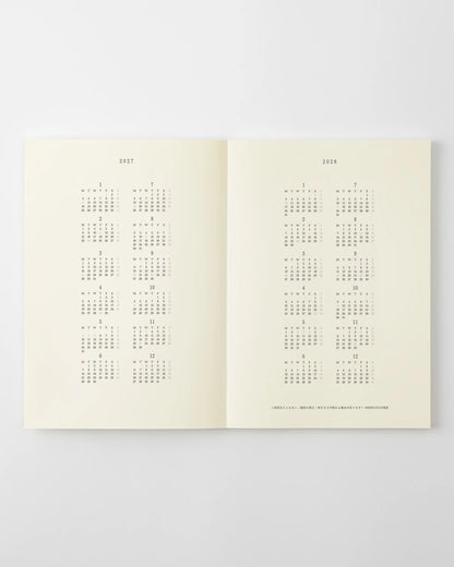 Midori MD Notebook Diary Thin 2027