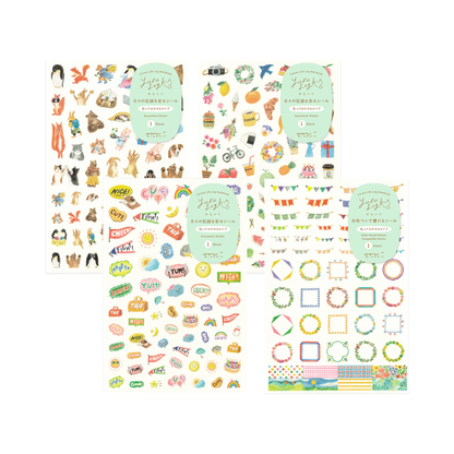 Midori Yuru Log Sticker (1 Sheet)