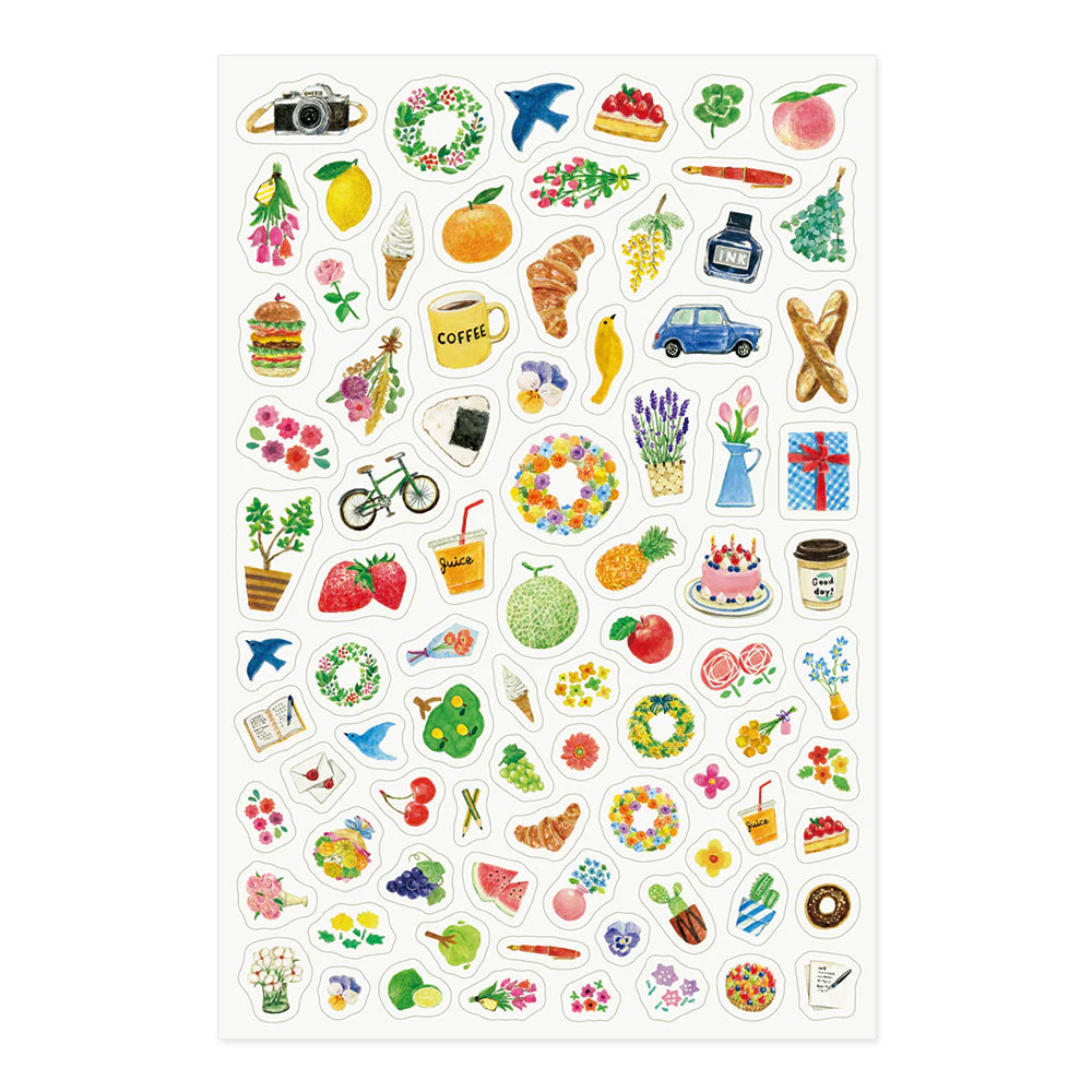 Midori Yuru Log Sticker (1 Sheet)