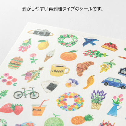 Midori Yuru Log Sticker (1 Sheet)
