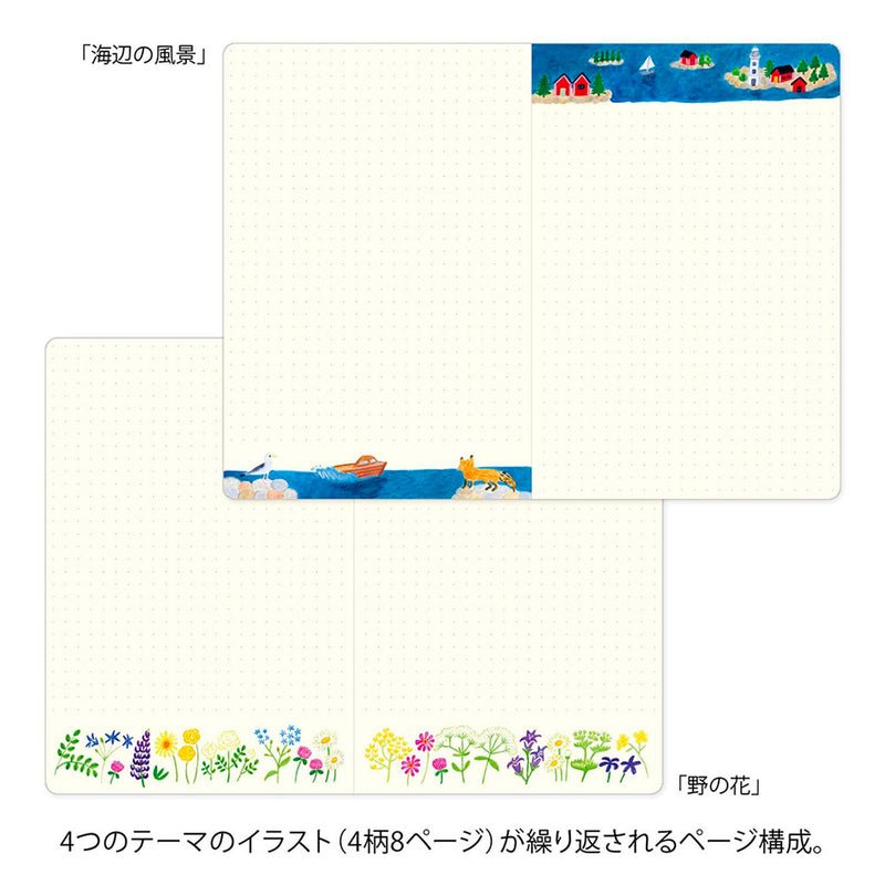 Midori Yuru Log Notebook B6