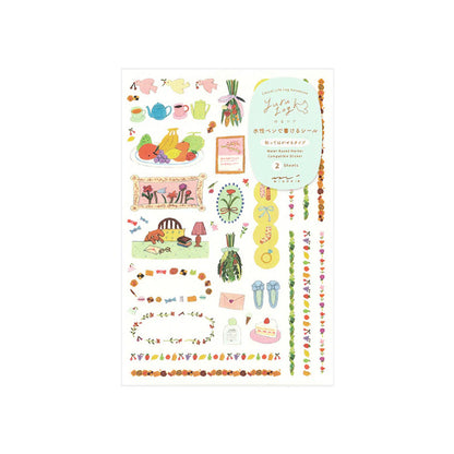 Midori Yuru Log Sticker (2 Sheets)