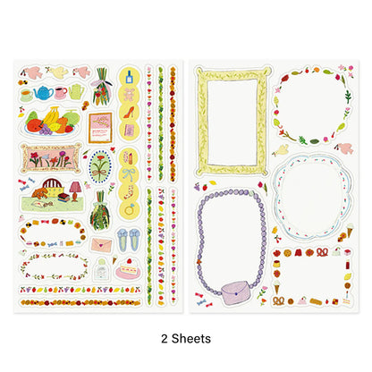 Midori Yuru Log Sticker (2 Sheets)