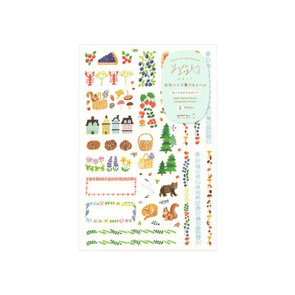Midori Yuru Log Sticker (2 Sheets)
