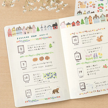 Midori Yuru Log Sticker (2 Sheets)