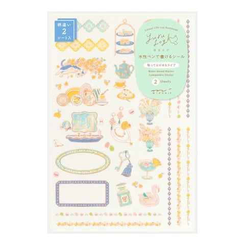 Midori Yuru Log Sticker (2 Sheets)