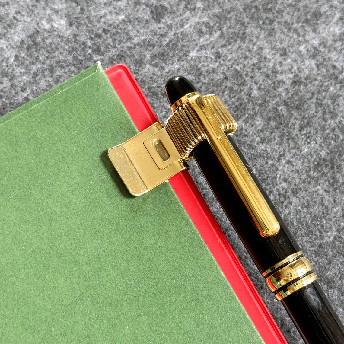 Mint Journal Studio Metal Pen Clip Holder with Elastic Spring Loop