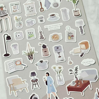 Mint Journal Studio Adhesive Hand-Drawn Sticker Sheets