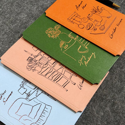 Mint Journal Studio Original Illustrated TN Insert Folder | Four Seasons Foil Storage Folder
