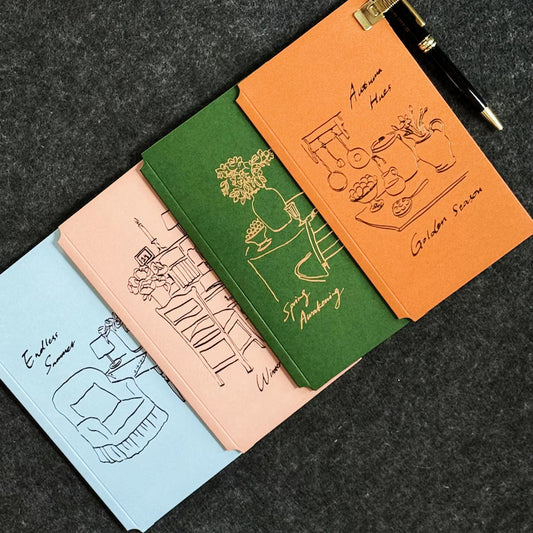 Mint Journal Studio Original Illustrated TN Insert Folder | Four Seasons Foil Storage Folder