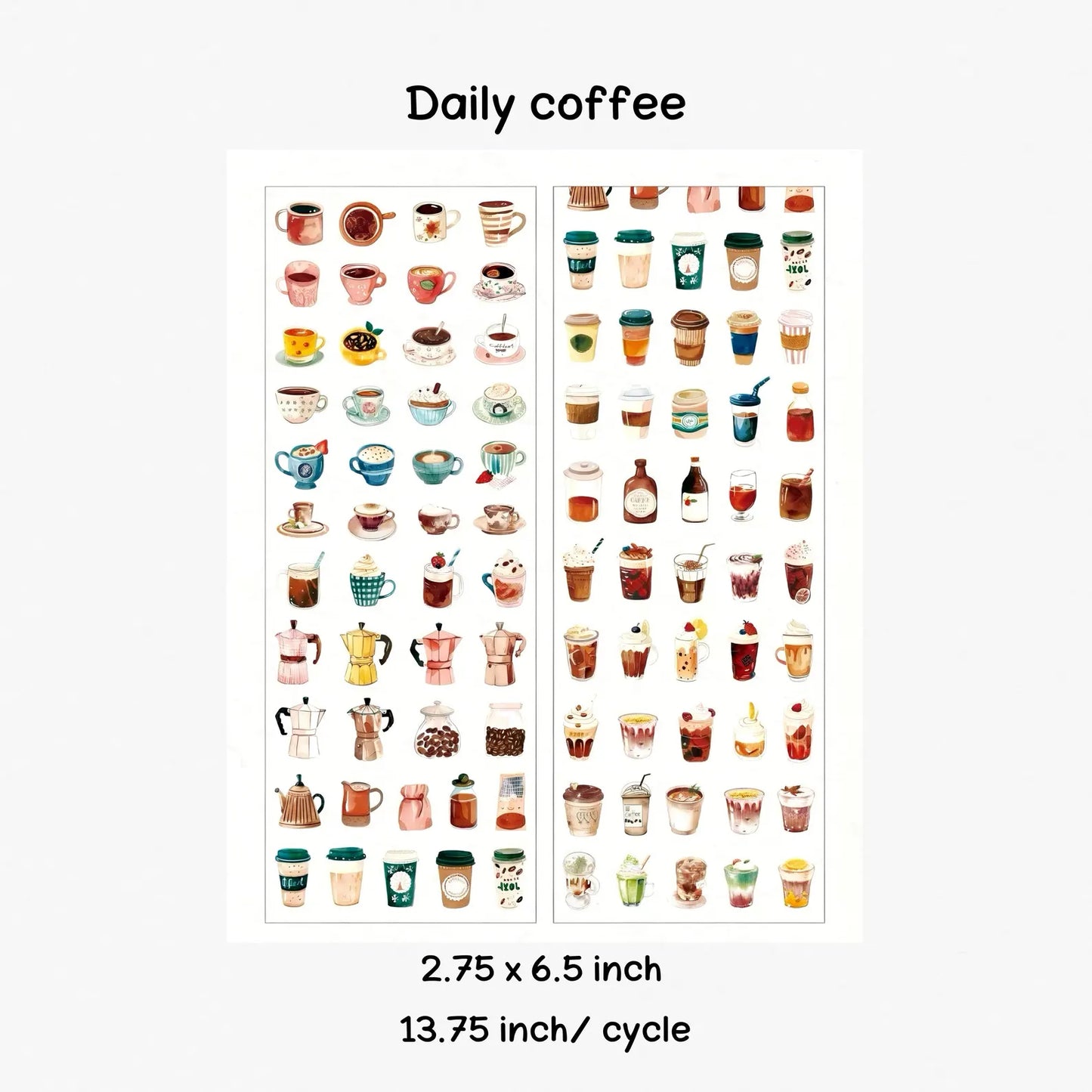 Mint Journal Studio Vintage Hand Drawn Sticker Roll