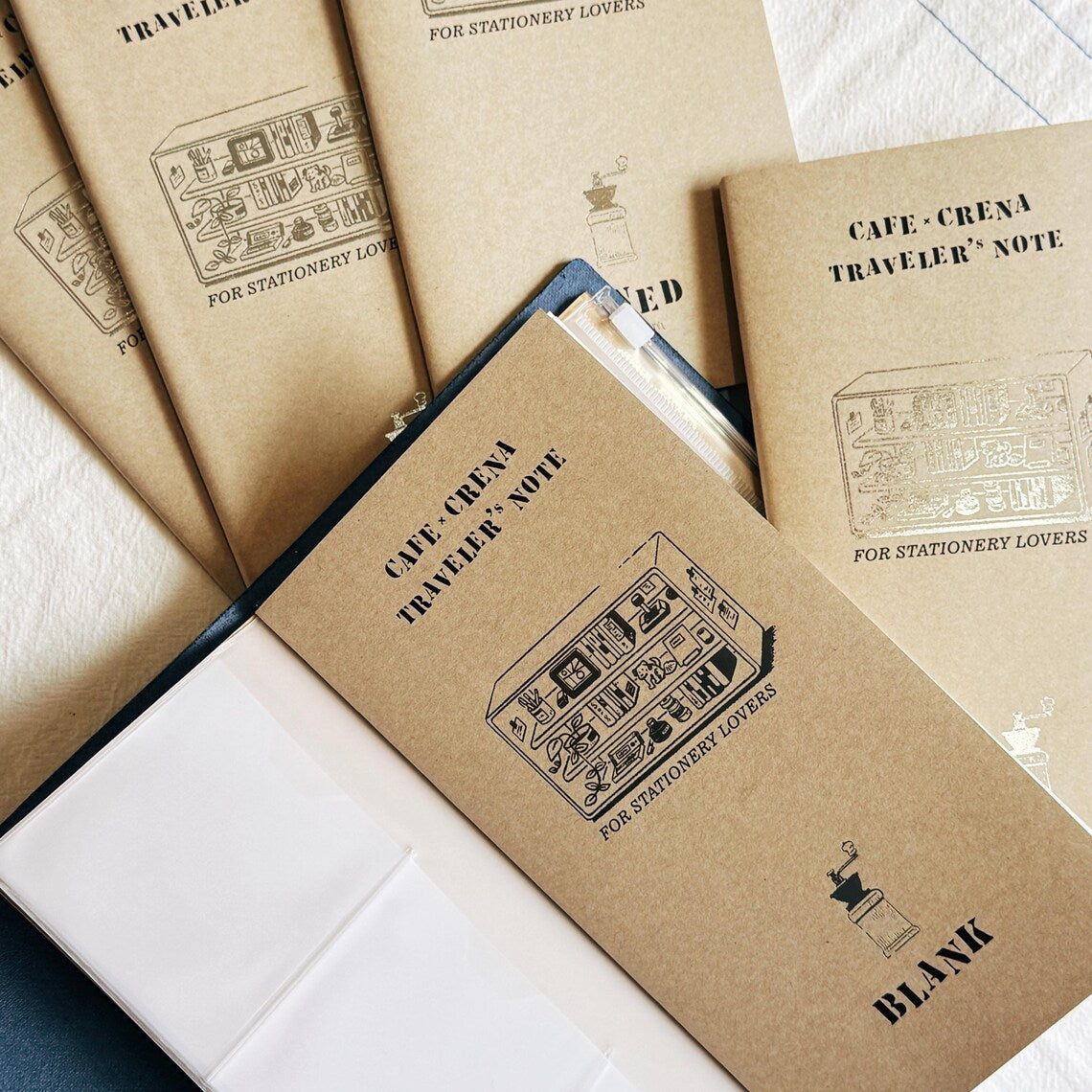 Mint Journal Studio Vintage Traveler's Notebook Insert - Cafe x Crena [Blank]