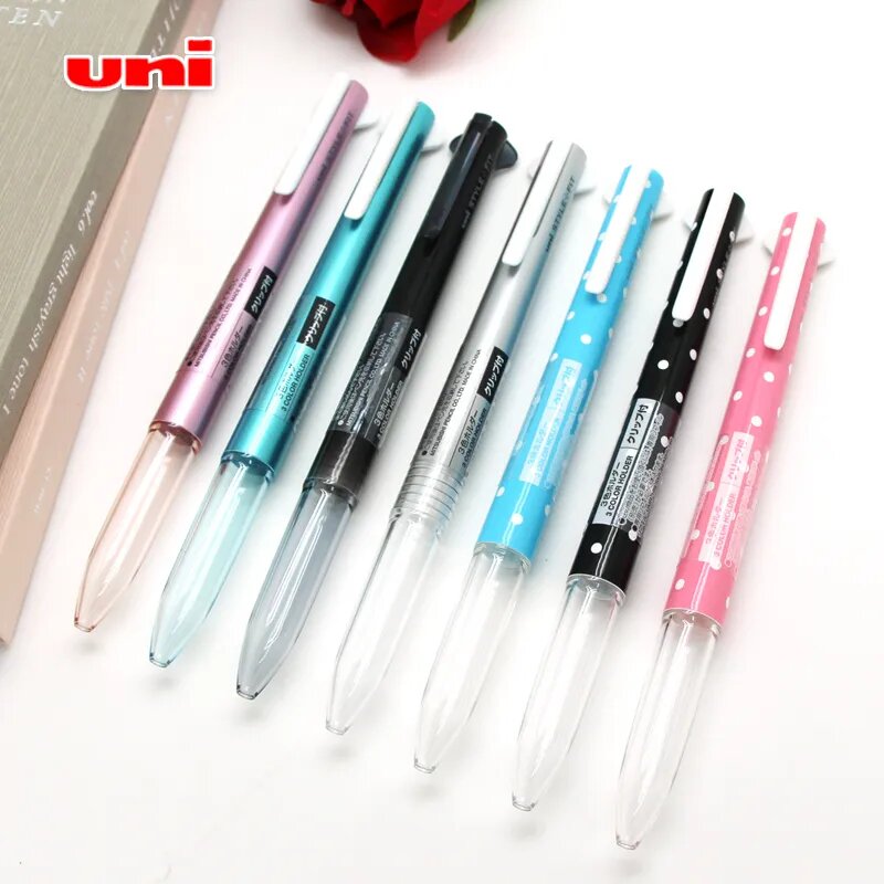 Uni-ball Style Fit (UE3H-208) 3-Color Barrel Multi Pen with Clip