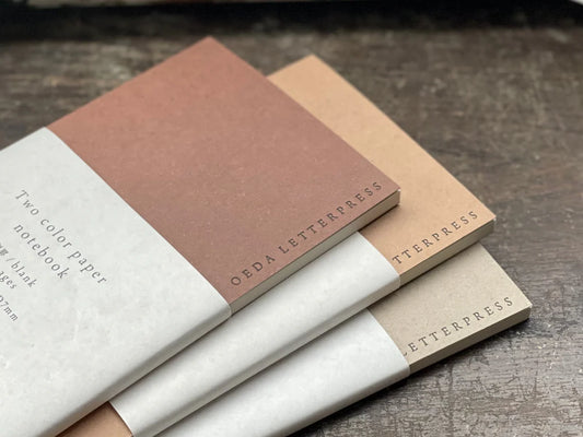 OEDA Letterpress Two Color Paper Notebook Regular Size