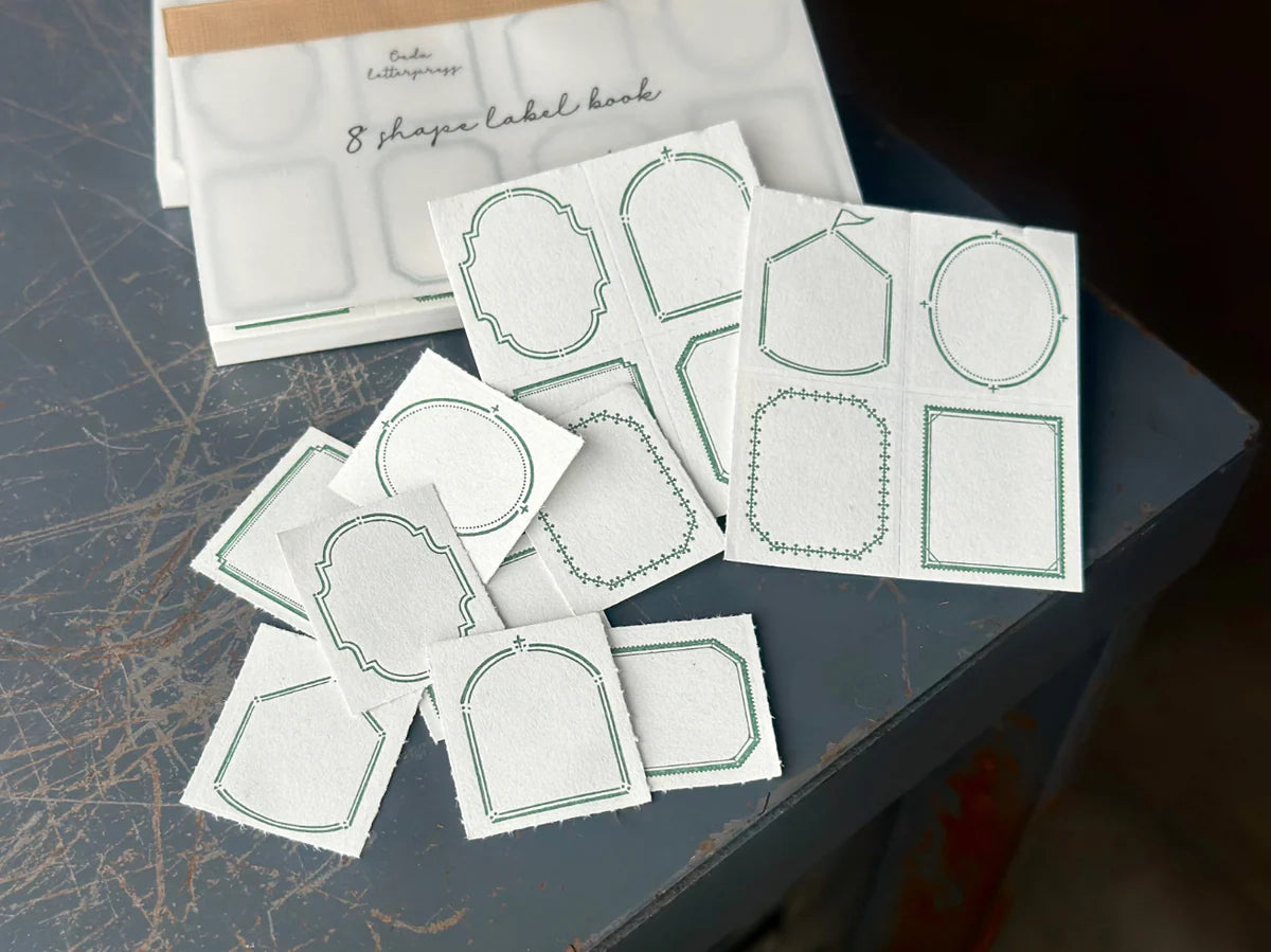 OEDA Letterpress 8 Shape Label Book