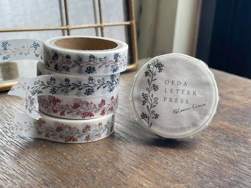 OEDA Letterpress Masking Tape Bloom Line (10mm x 5m)