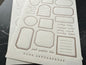 OEDA Letterpress Frame Sticker Sheet