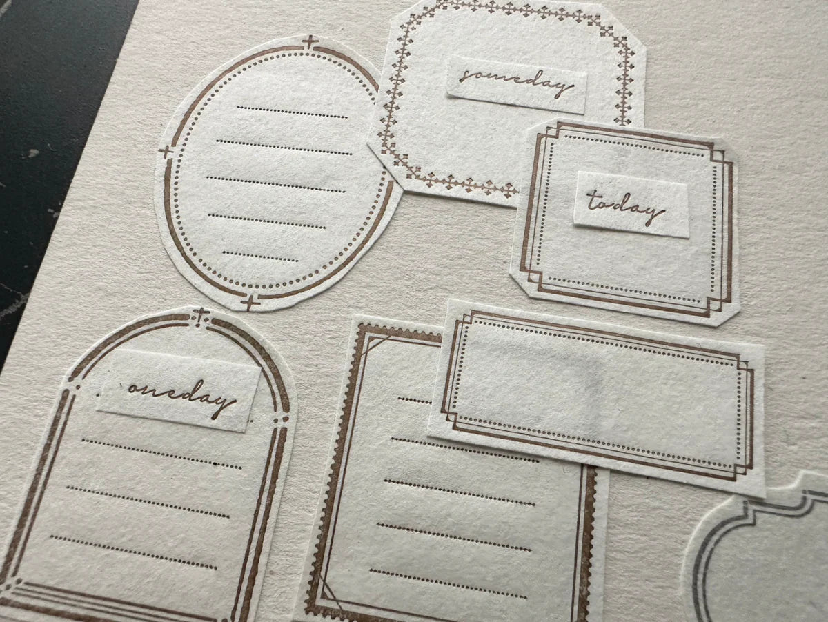 OEDA Letterpress Frame Sticker Sheet