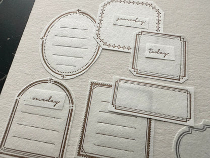 OEDA Letterpress Frame Sticker Sheet