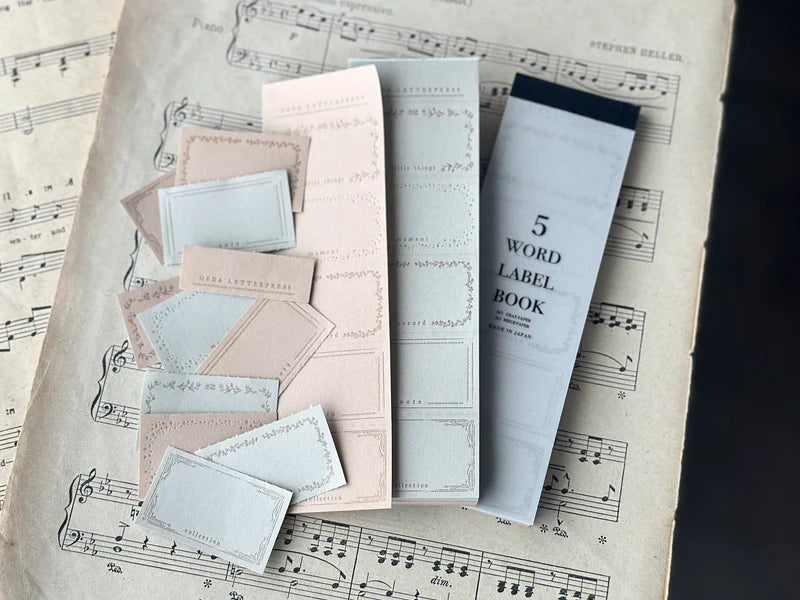 OEDA Letterpress 5 Word Label Book
