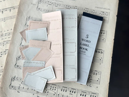 OEDA Letterpress 5 Word Label Book