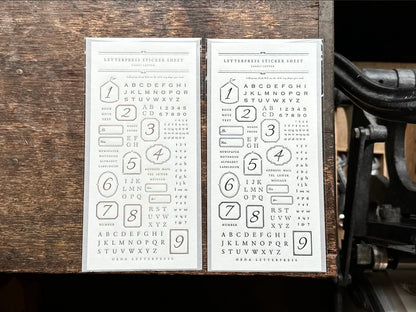 OEDA Letterpress Sticker Sheet