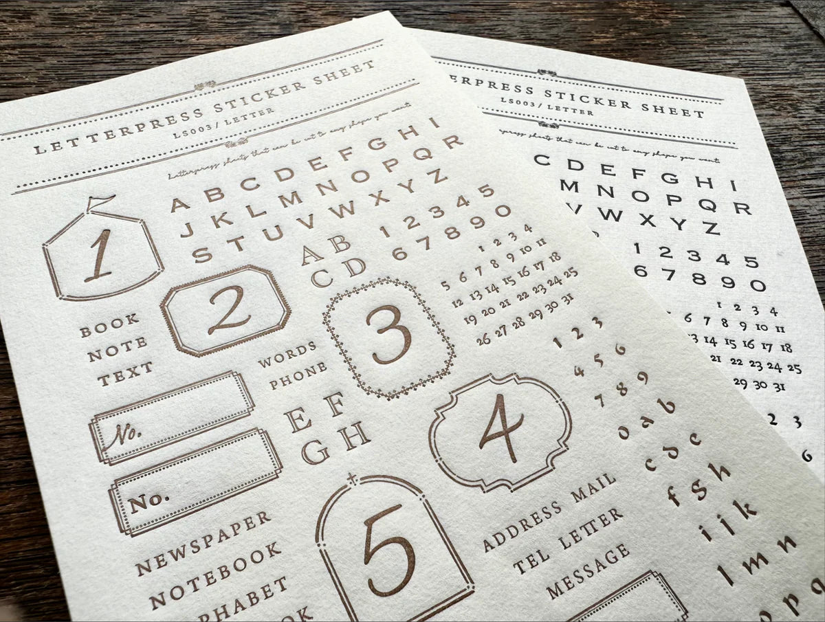 OEDA Letterpress Sticker Sheet