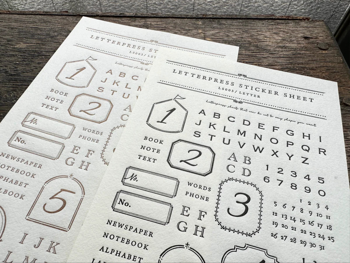 OEDA Letterpress Sticker Sheet