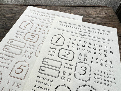 OEDA Letterpress Sticker Sheet