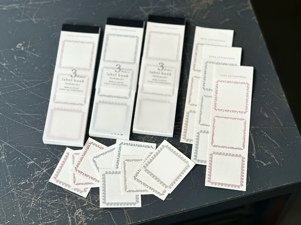 OEDA Letterpress 3 Pattern Mini Label Book
