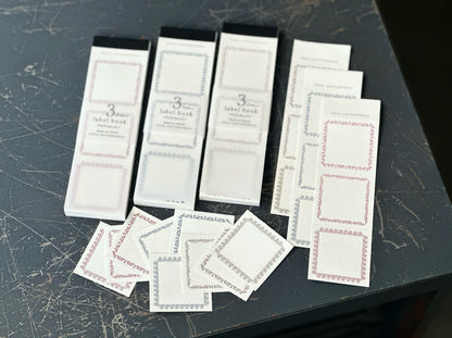 OEDA Letterpress 3 Pattern Mini Label Book