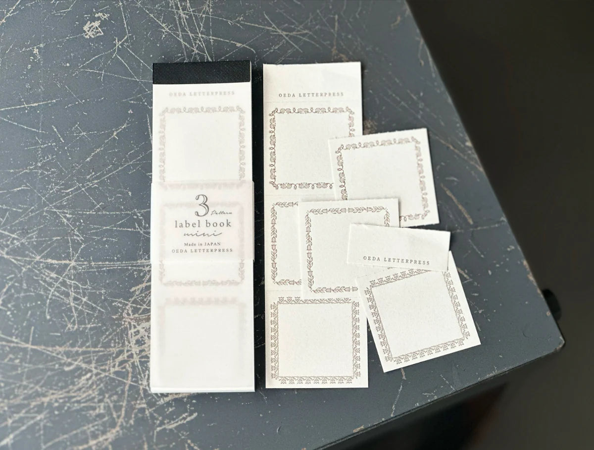 OEDA Letterpress 3 Pattern Mini Label Book