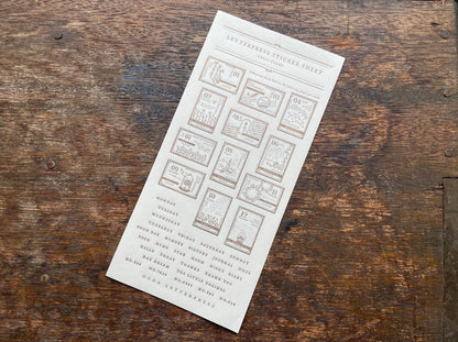 OEDA Letterpress Stamp Sticker Sheet