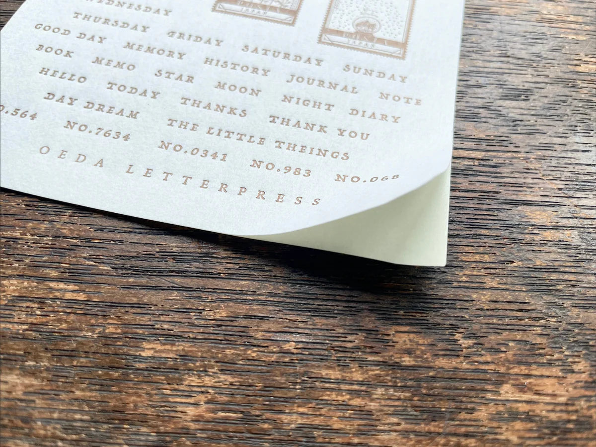 OEDA Letterpress Stamp Sticker Sheet