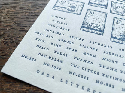 OEDA Letterpress Stamp Sticker Sheet