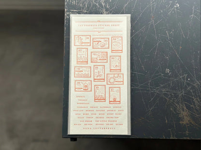 OEDA Letterpress Sticker 96mm x 210mm