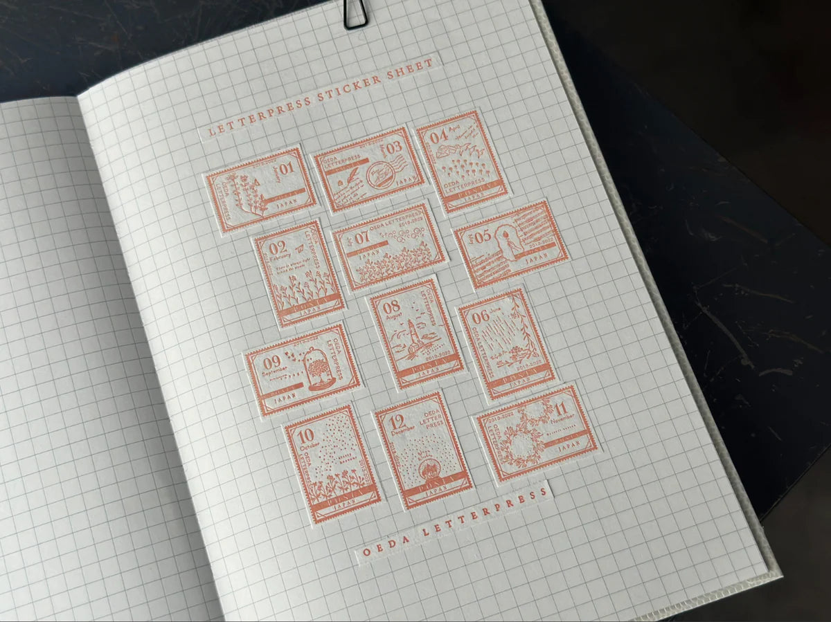 OEDA Letterpress Sticker 96mm x 210mm