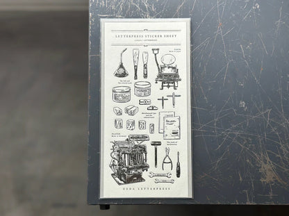 OEDA Letterpress Sticker 96mm x 210mm