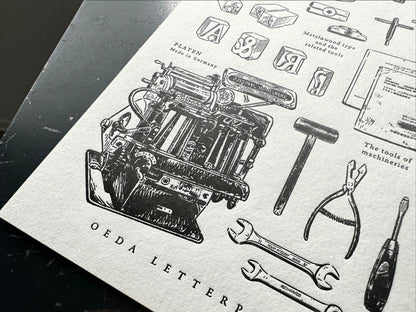 OEDA Letterpress Sticker 96mm x 210mm