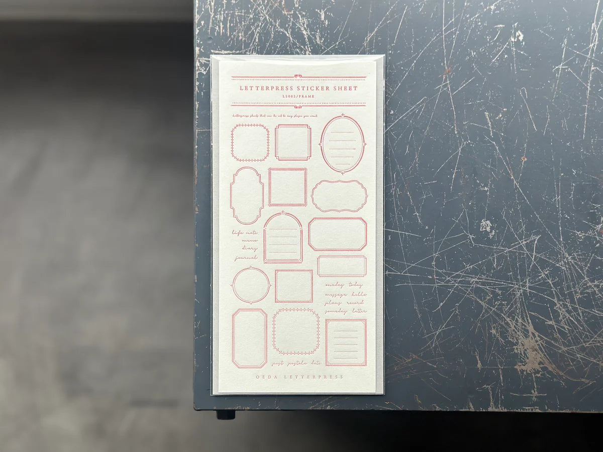 OEDA Letterpress Sticker 96mm x 210mm