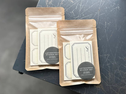 OEDA Letterpress Sticker Set (36 Sheets / 9 Types)