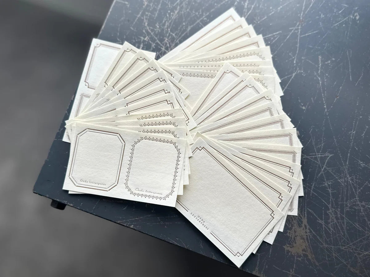 OEDA Letterpress Sticker Set (36 Sheets / 9 Types)