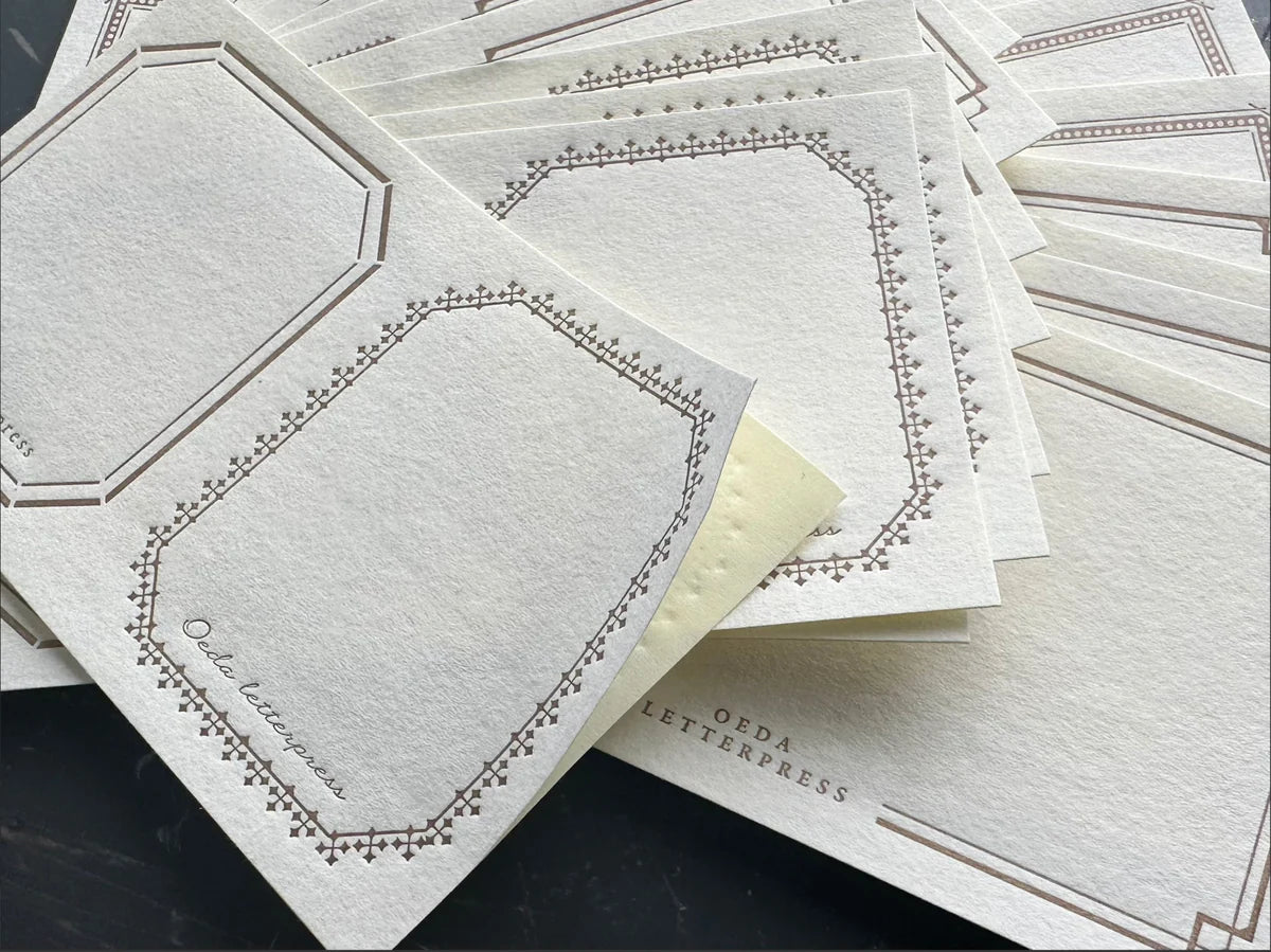 OEDA Letterpress Sticker Set (36 Sheets / 9 Types)