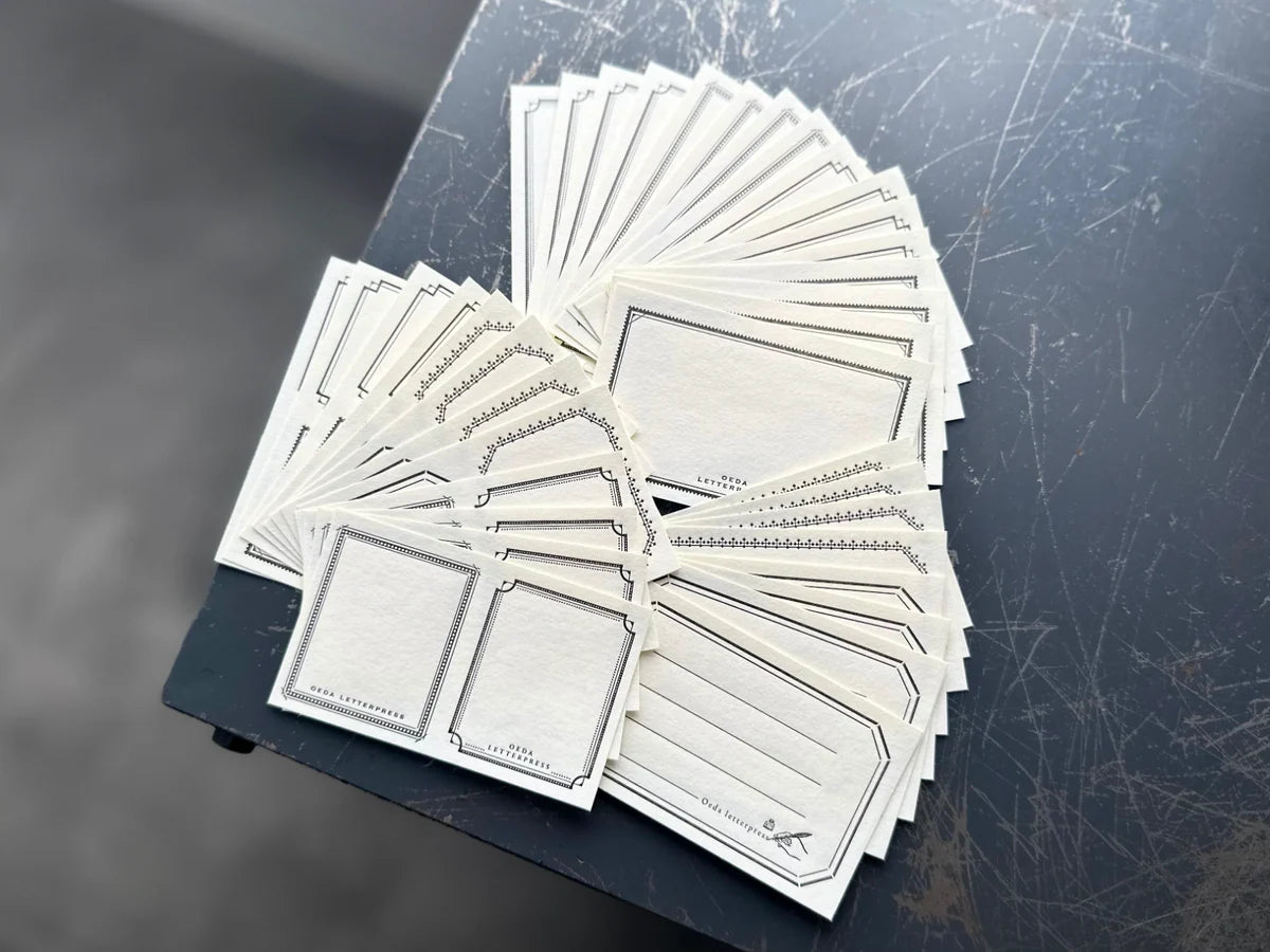 OEDA Letterpress Sticker Set (36 Sheets / 9 Types)