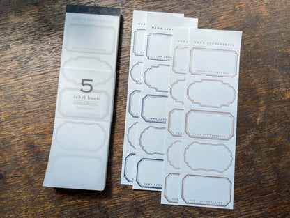 OEDA Letterpress 5 Frame Label Book