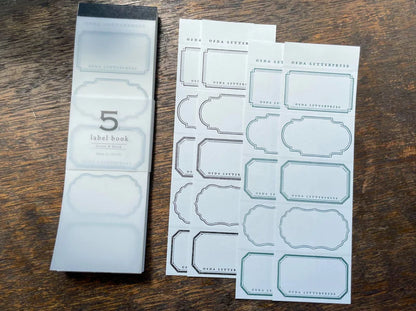 OEDA Letterpress 5 Frame Label Book