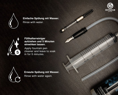 Octopus Fluids Fountain Pen and Ink Cleaner Set [Full Set]