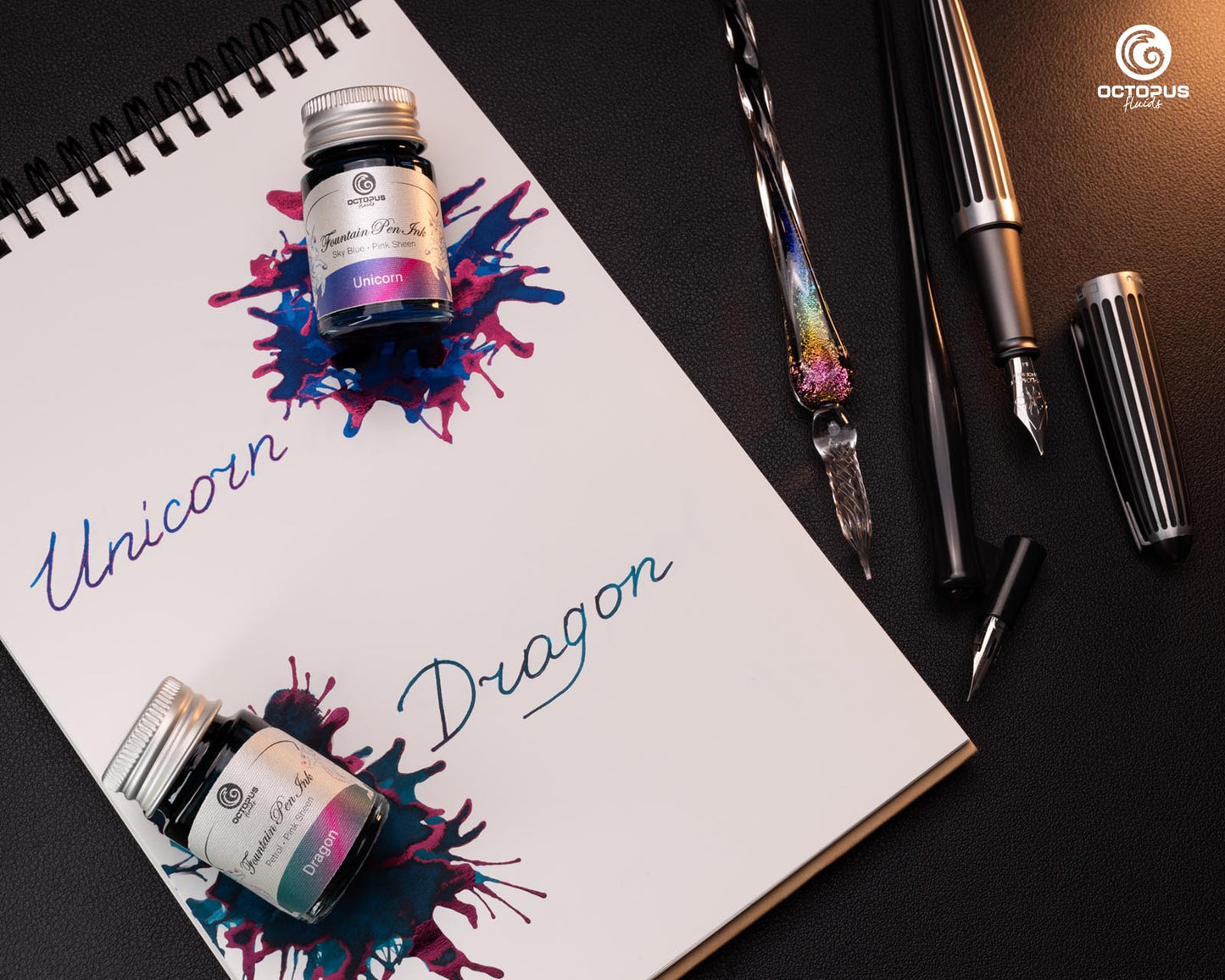Octopus Fluids Sheen Fountain Pen Ink Set  [6 x 10ml]