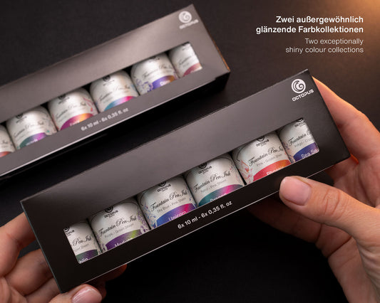 Octopus Fluids Sheen Fountain Pen Ink Set  [6 x 10ml]